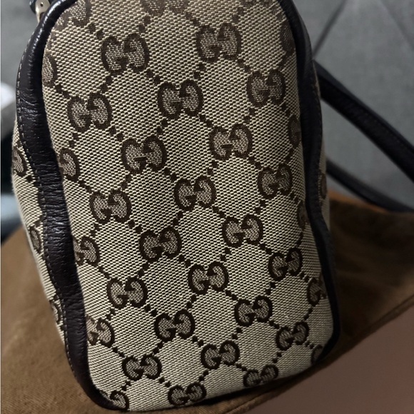 Gucci Brown Monogram Canvas Handbag - Picture 4 of 16